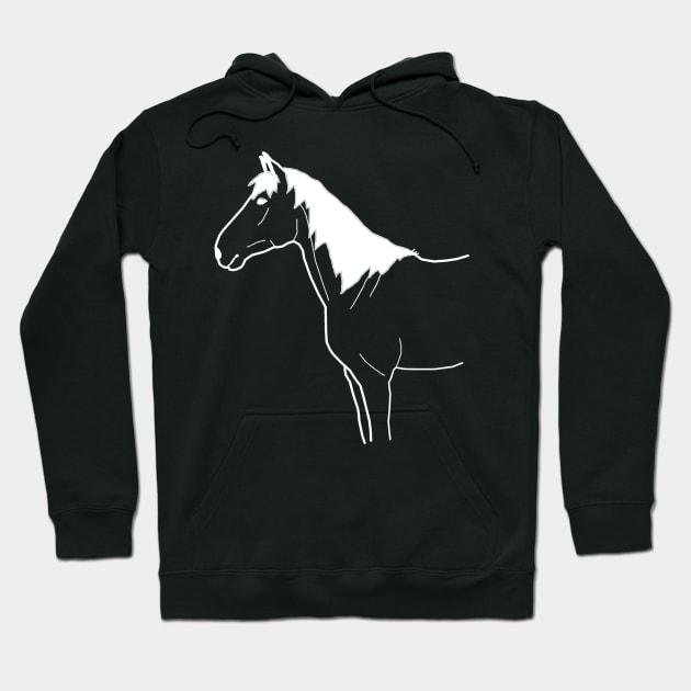 White Horse Silhouette Hoodie by RedHeadAmazona